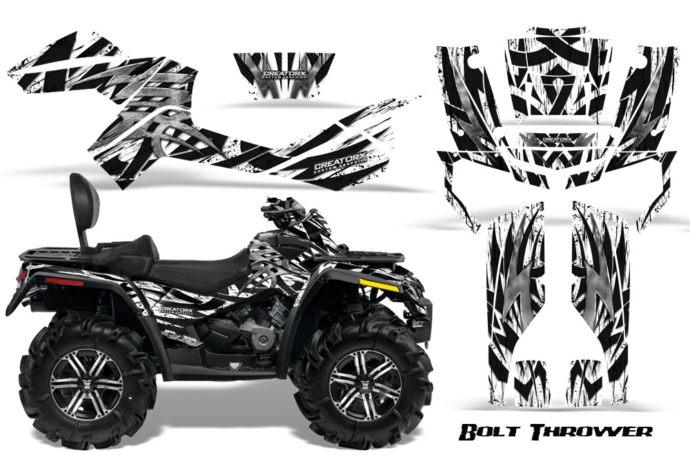 Can-Am Outlander MAX Graphics Kit Bolt Thrower White